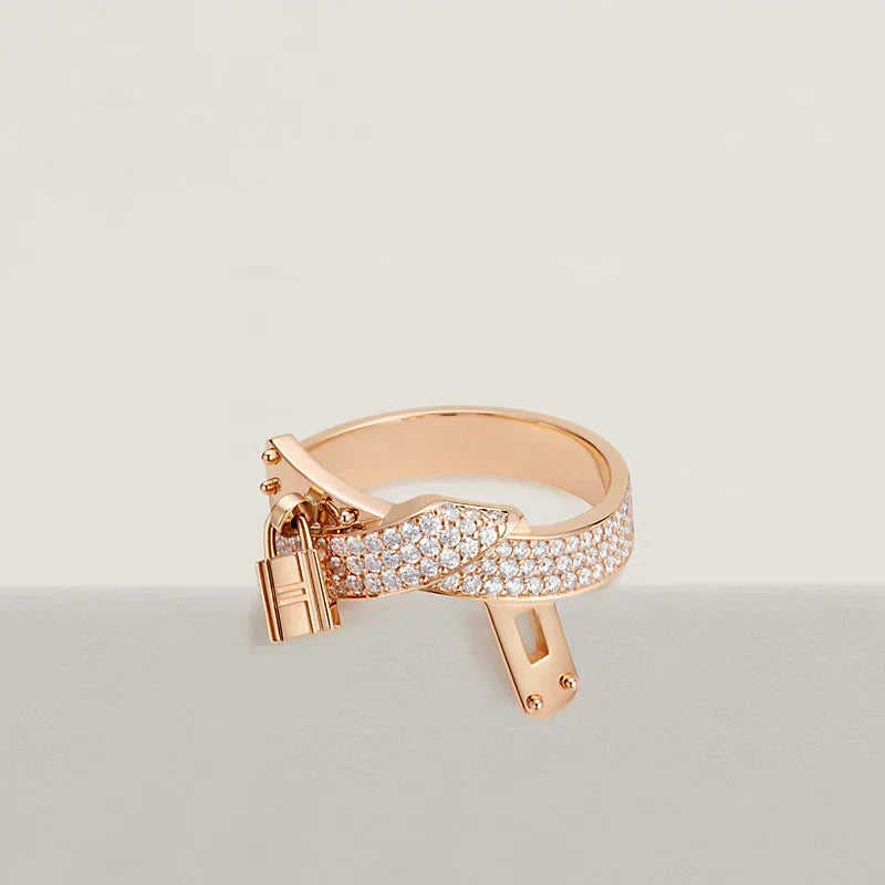 18K Kelly Gavroche Diamonds Hermes Ring