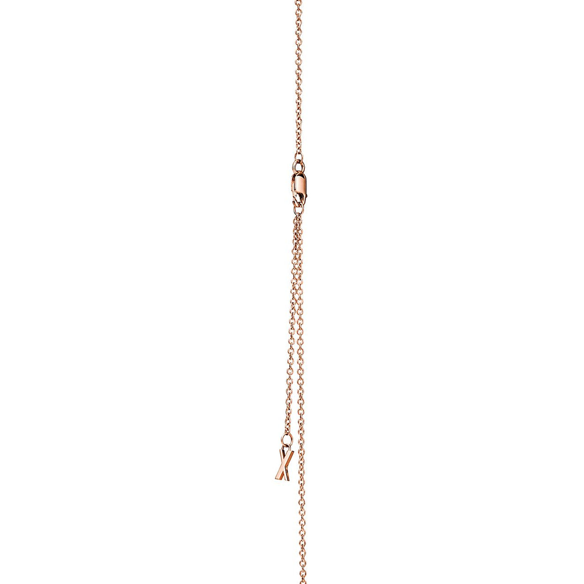 18K Tiffany Atlas X Closed Interlocking Pendant Necklace