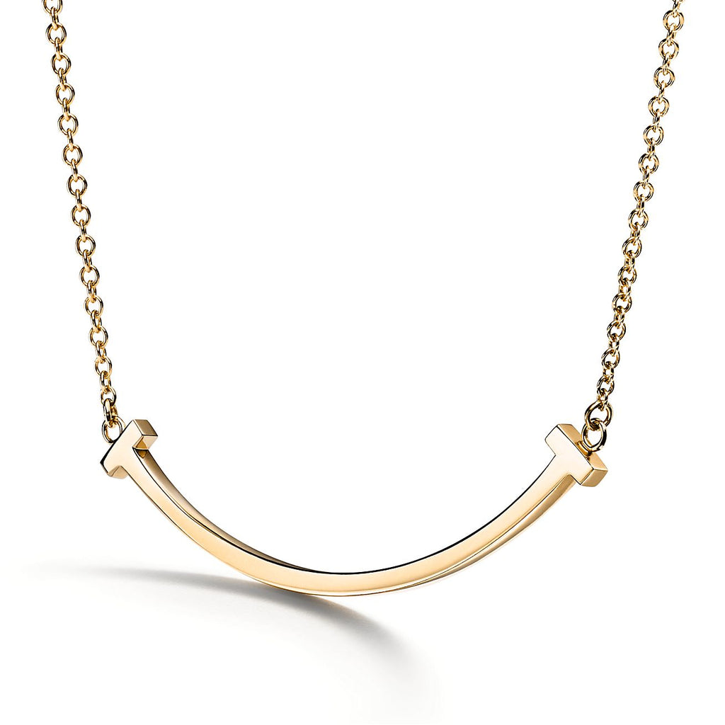 18K Tiffany Smile Pendant Necklace