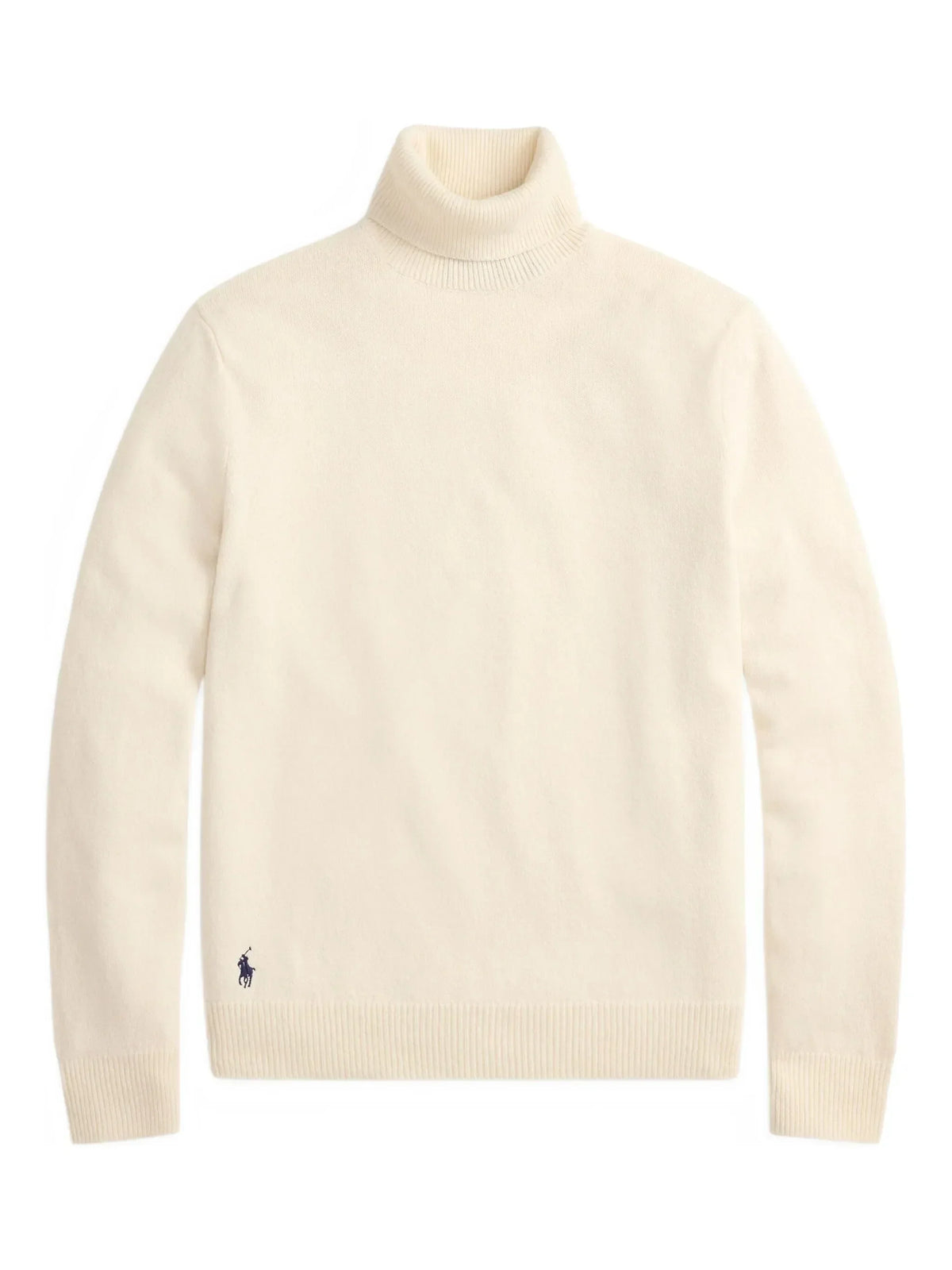 RALPH LAUREN Wool-Cotton Roll Neck Jumper Andover Cream