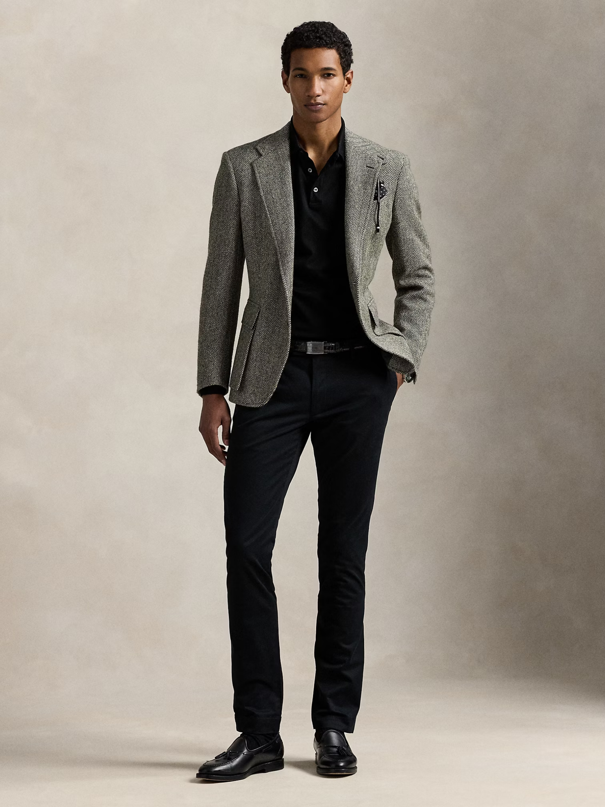 RALPH LAUREN Stretch Slim Fit Chino Trousers Black