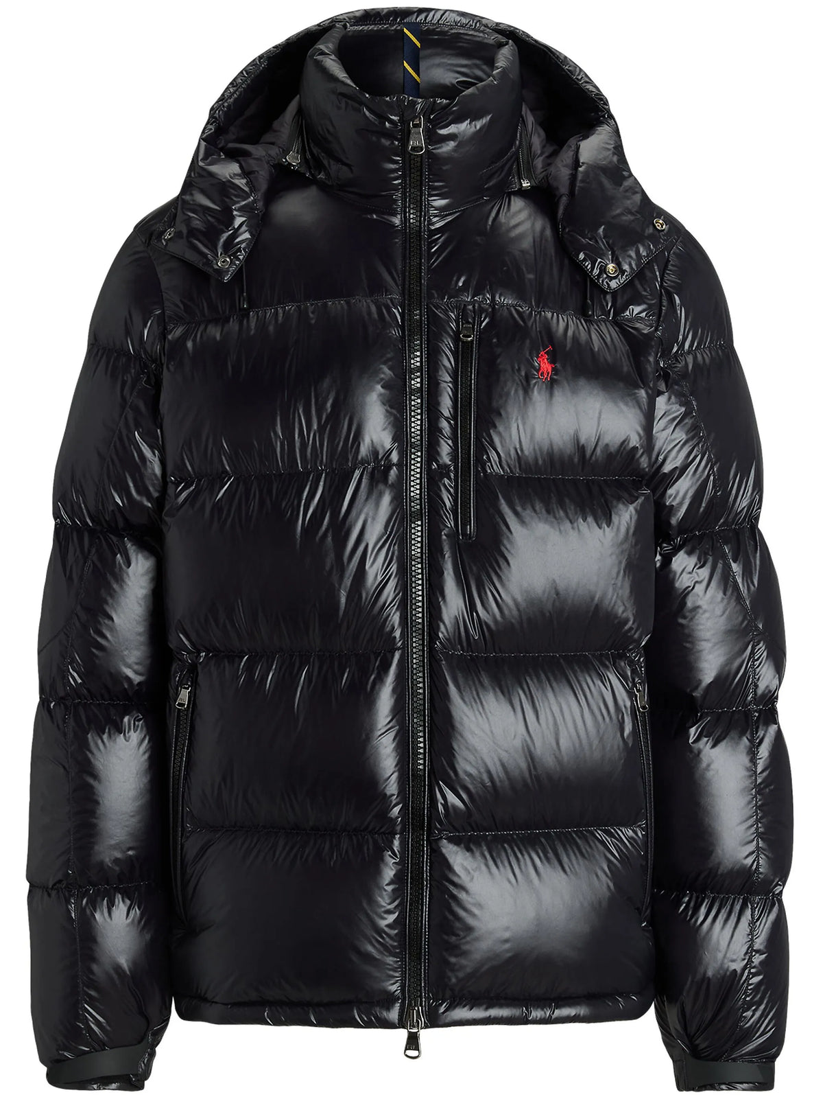 RALPH LAUREN Gorham Hooded Puffer Jacket Shiny Black