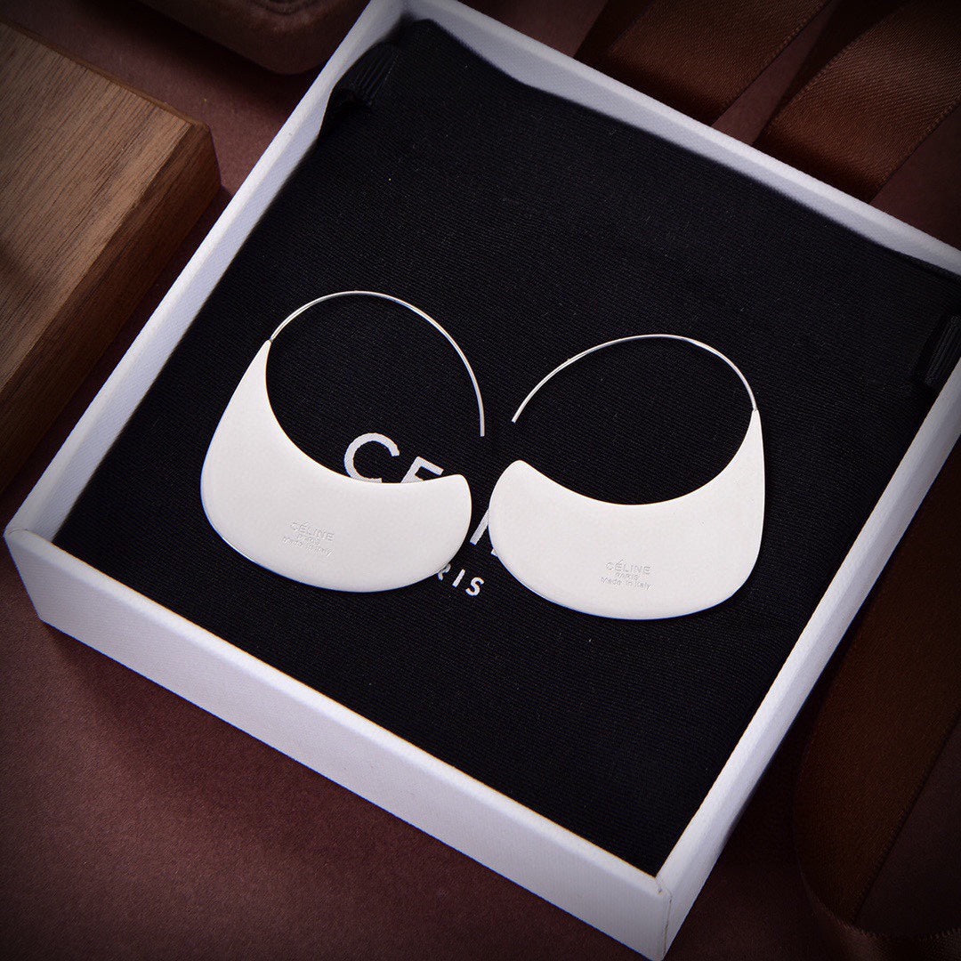 18K Celine Bag Pendant Earrings